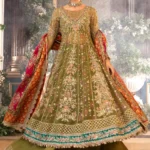 MARIA. B Unstitched Embroidered BD-2906 – Olive Green