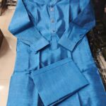 Raw Silk Blue - Kurta Pajama