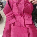 Pink Raw Silk - Kurta Pajama